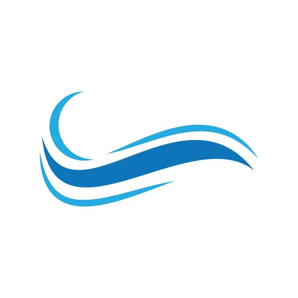 Natürliche Wasserwelle Logo Design Vektor — Stockvektor