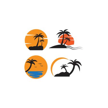 Palmiye ağacı logo vektör tasarımı