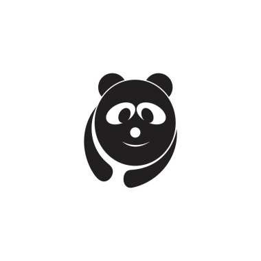 Panda ilüstrasyon logo vektör şablonu