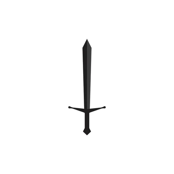 Espada Logotipo Vector Ilustración Plantilla — Archivo Imágenes Vectoriales