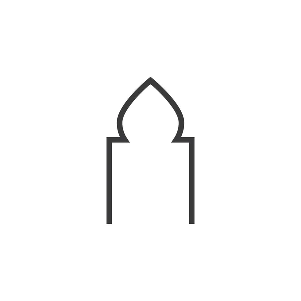 Logotipo Islâmico Símbolo Mesquita Ícone Vetor Modelo — Vetor de Stock