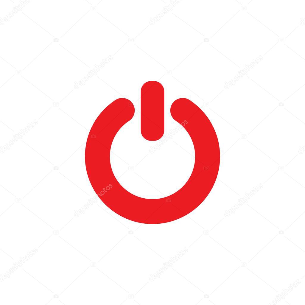 Power button icon vector illustration template