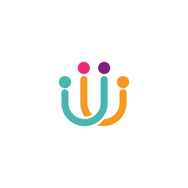 Topluluk, ağ ve sosyal logo tasarım şablonu vektörü