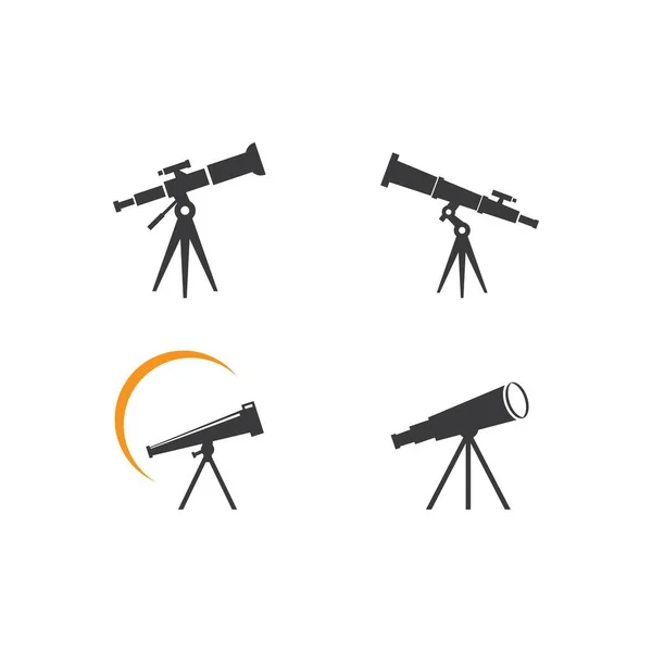 Teleskop Logo Symbol Vektor Flache Design Vorlage — Stockvektor