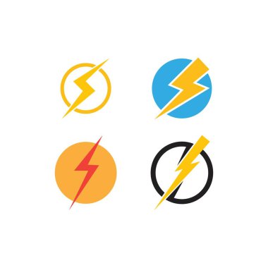 şimşek logosu illüstrasyon vektörü