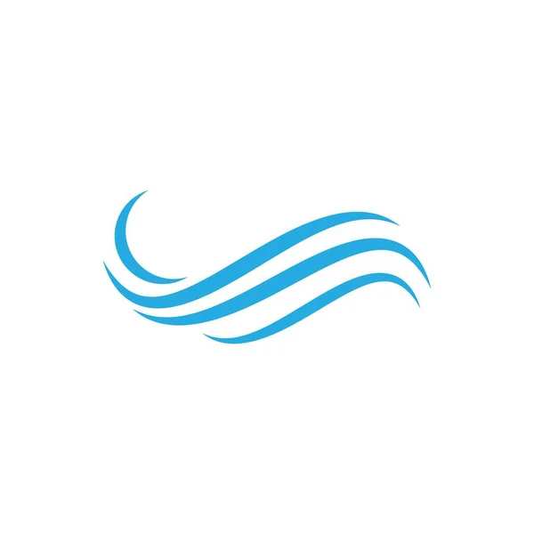 Ola Agua Natural Logo Vector Diseño — Vector de stock