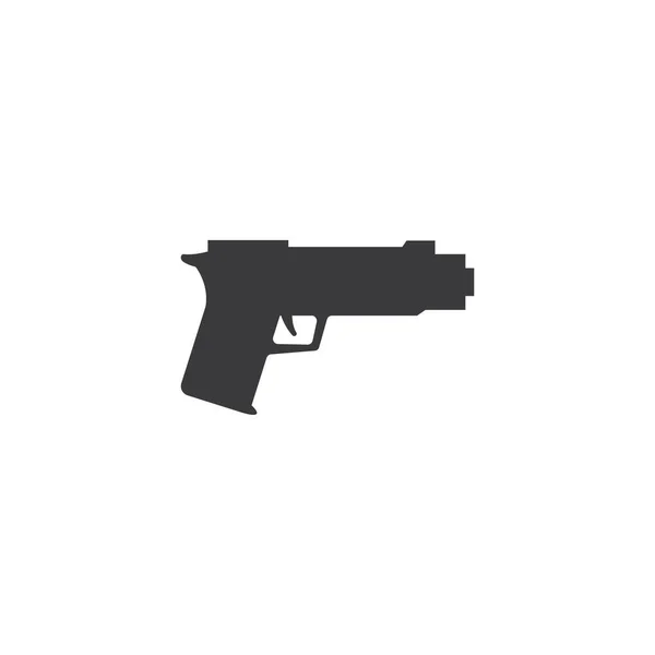 Pistola Pistola Pistola Icona Vettoriale Design Piatto — Vettoriale Stock