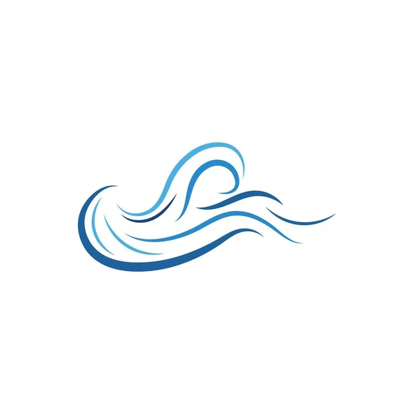 Water Wave Logo Design Vector Template — Stock Vector