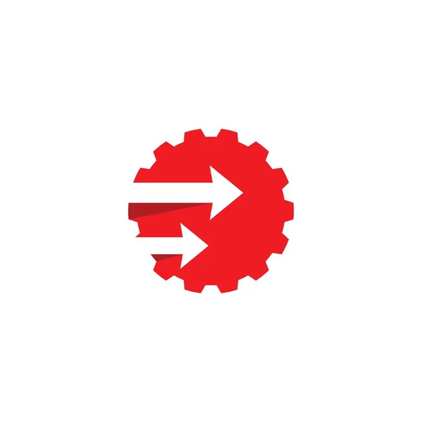 Engranaje Logotipo Plantilla Vector Icono Ilustración Diseño — Vector de stock