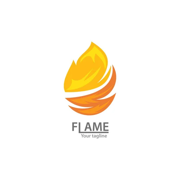 Fuego Llama Logotipo Plantilla Vector — Archivo Imágenes Vectoriales