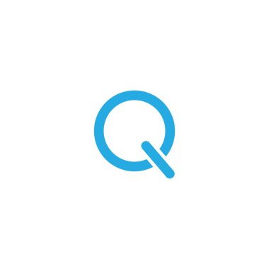 Q harfi logo şablon vektör tasarımı
