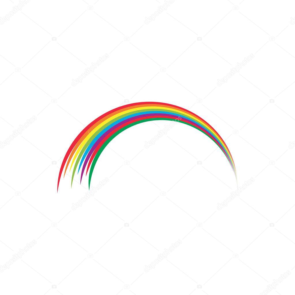 Rainbow ilustration logo vector template