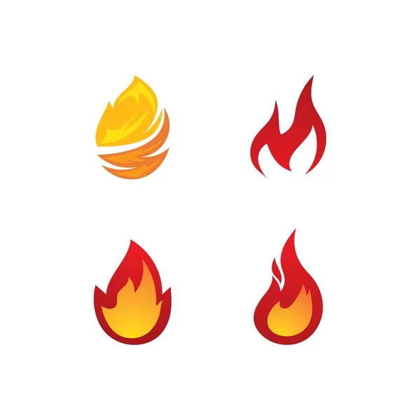 Feuer Flamme Logo Vorlage Vektor — Stockvektor