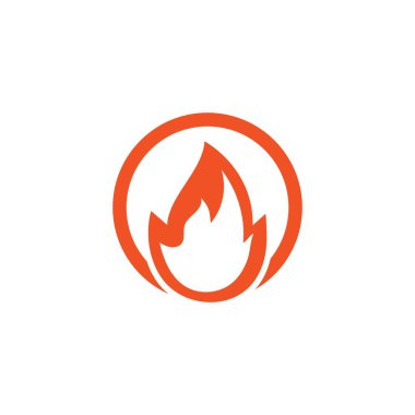 Ateş logosu şablon vektörünü ateşle