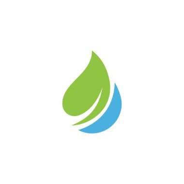 su damlası logo şablonu vektör çizimi