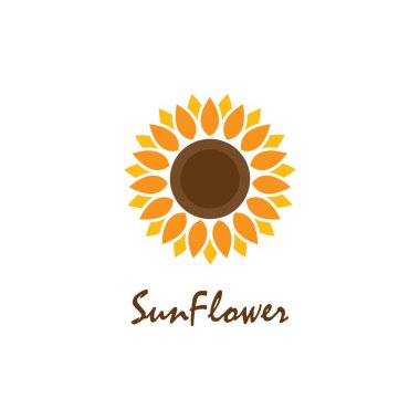 Sunflower vector design illustration template  clipart