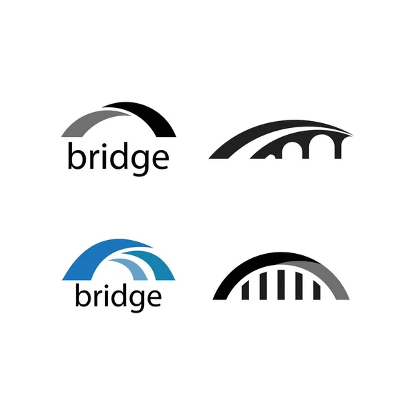Modelo Vetor Logotipo Ilustração Ponte —  Vetores de Stock