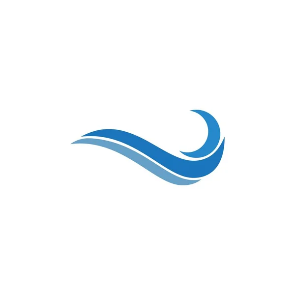 Ola Agua Natural Logo Vector Diseño — Archivo Imágenes Vectoriales
