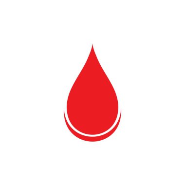 Kan ilüstrasyon logo vektör şablonu