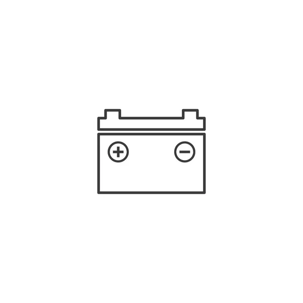 Auto Batterij Pictogram Vector Platte Desig — Stockvector