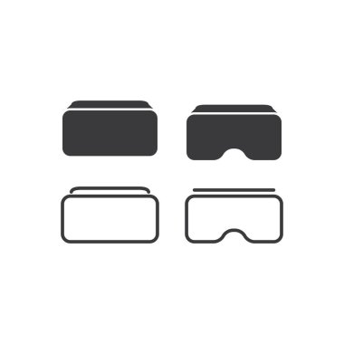 Sanal Gerçeklik logosu ve ikon vektör tasarımı