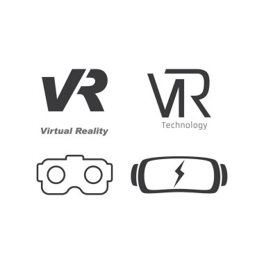 Virtual Reality logo and  icon vector design clipart svg vector 