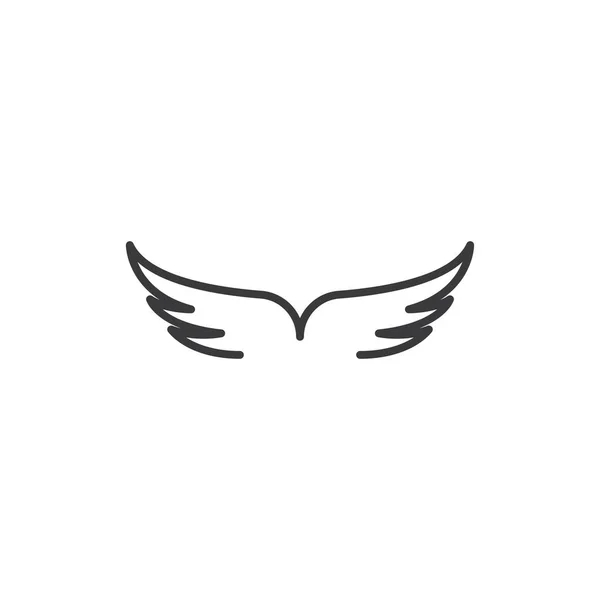 Flügel Logo Und Symbol Vektor Illustration — Stockvektor