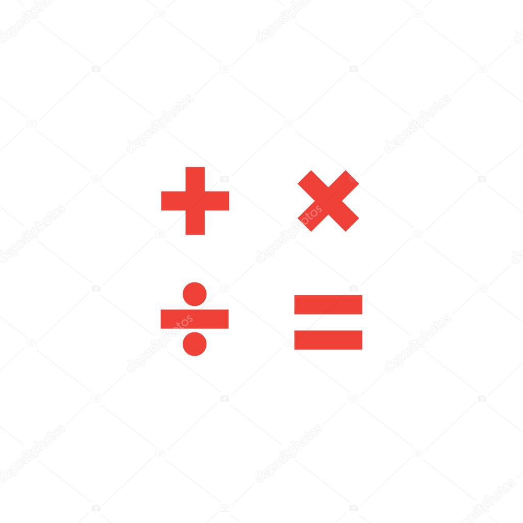 Calculator logo icon vector illustration flat design