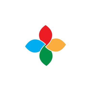 çiçek logo şablonu vektörü