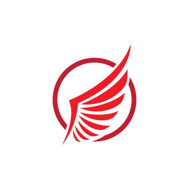 Kanat logosu ve sembol vektör ilülasyonu