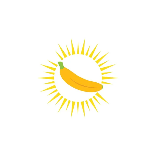 Modelo Vetor Ilustração Logotipo Banana — Vetor de Stock