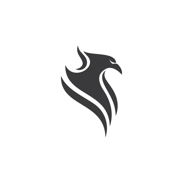 Phoenix Fire Bird Logo Vecteur Modèle — Image vectorielle