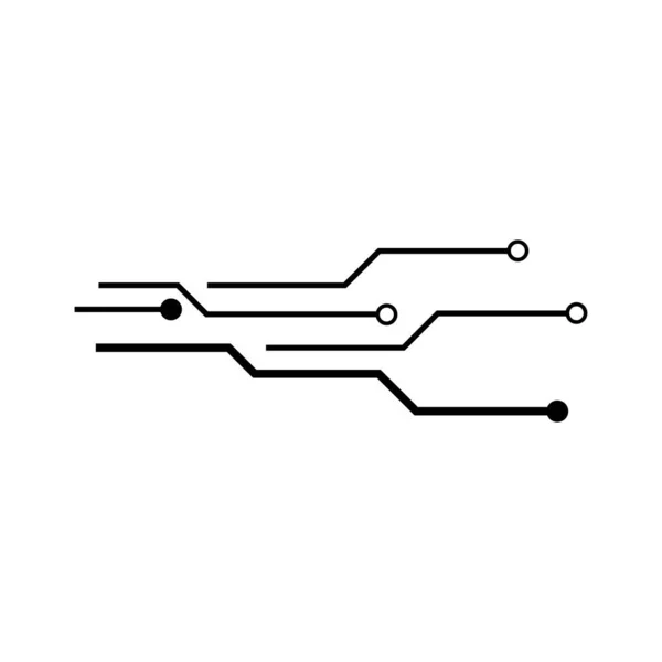 Modelo Vetor Logotipo Tecnologia Circuito —  Vetores de Stock