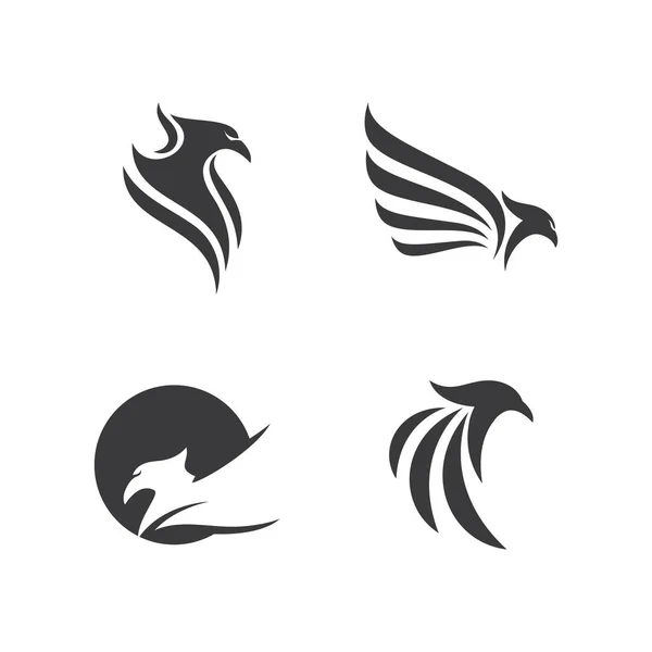 Phoenix Fire Bird Logo Template Vector — Stock Vector