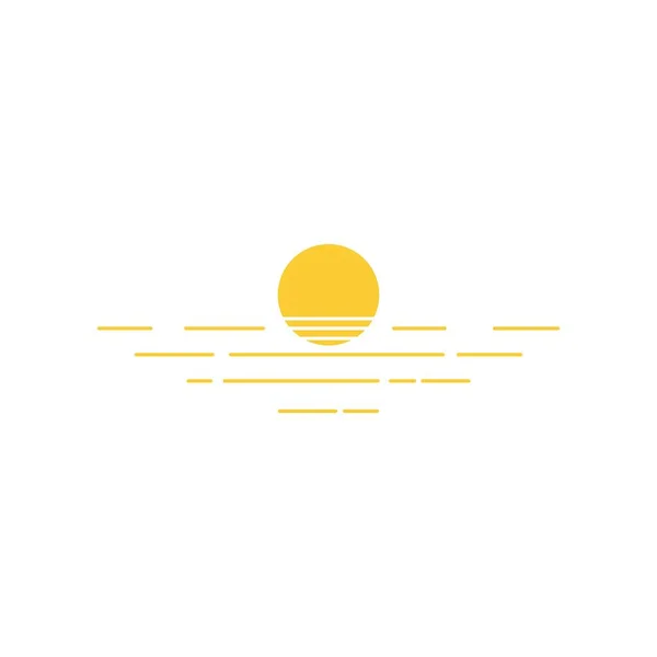 Šablona Vektoru Loga Zobrazení Slunce — Stockový vektor