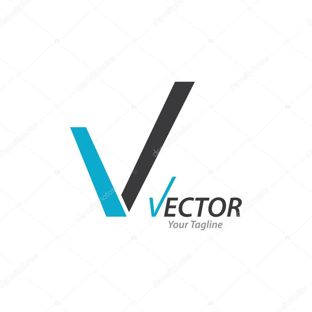 V Letter Logo Template vector illustration design