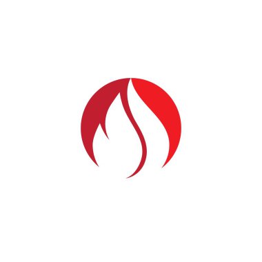 Ateş logosu şablon vektörünü ateşle