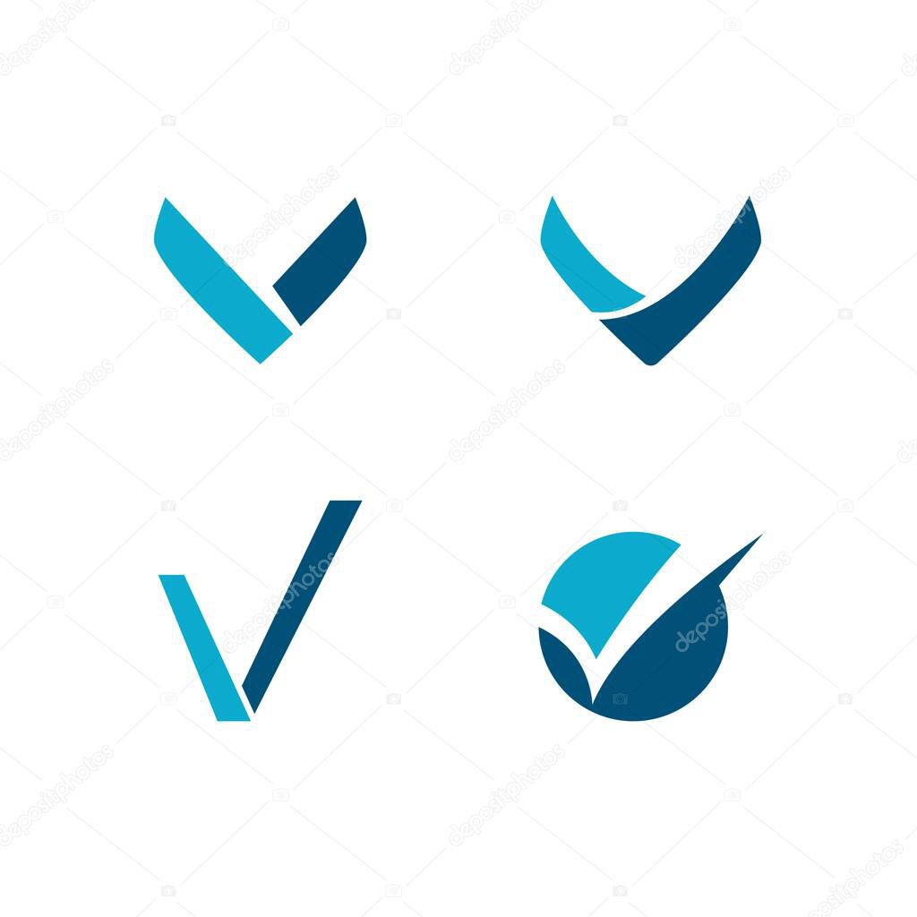 V Letter Logo Template vector illustration design