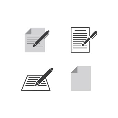 Kalem simgesi çizim vektörü düz tasarım