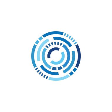 Business Circle teknoloji logo şablonu vektörü