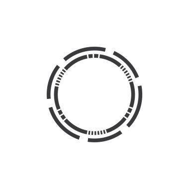 Business Circle teknoloji logo şablonu vektörü