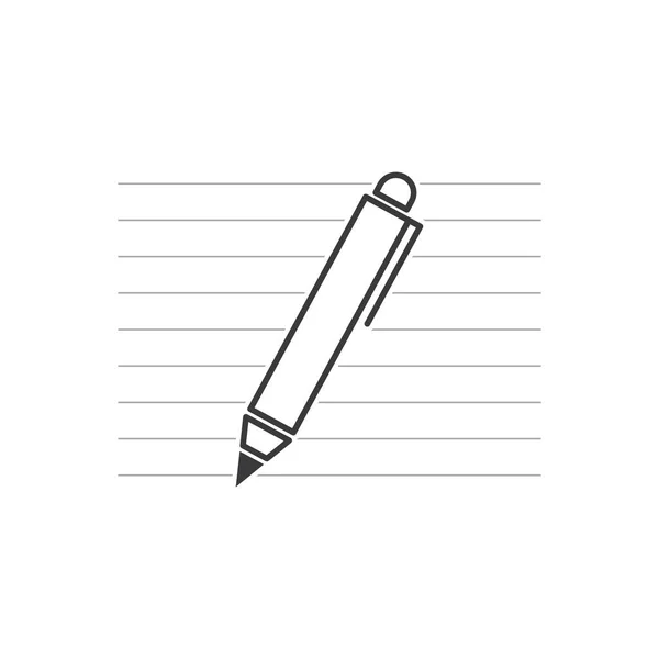 Stift Symbol Illustration Vektor Flaches Design — Stockvektor