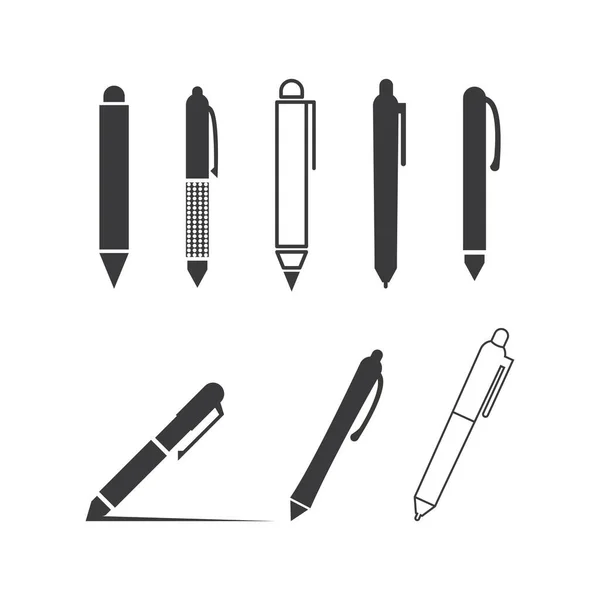 Kalem Simgesi Çizim Vektörü Düz Tasarım — Stok Vektör