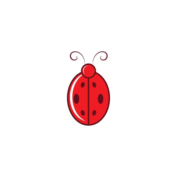 Ladybug Logo Icoon Vector Template — Stockvector