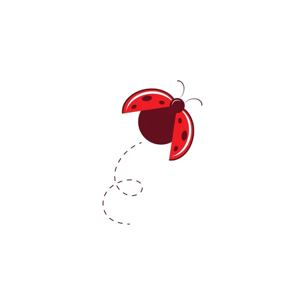 Modèle Vectoriel Logo Icône Coccinelle — Image vectorielle