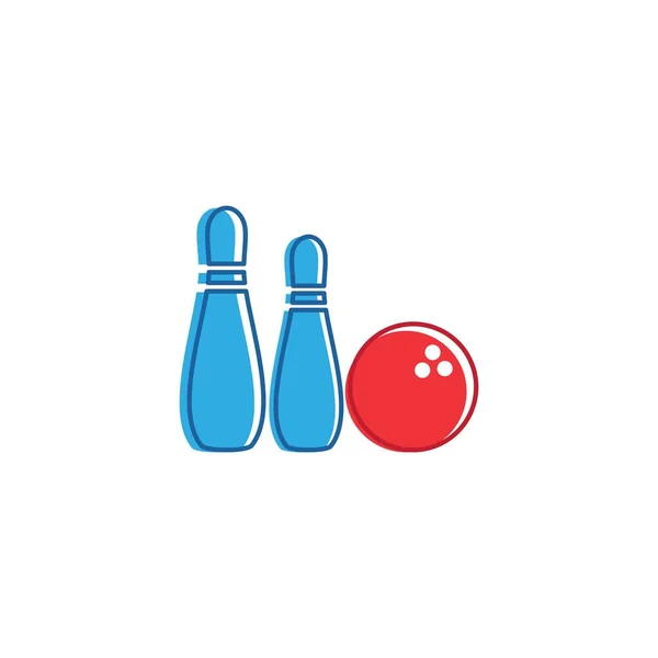 Bowling Logó Szimbólum Vektor Tervezés Illusztráció — Stock Vector