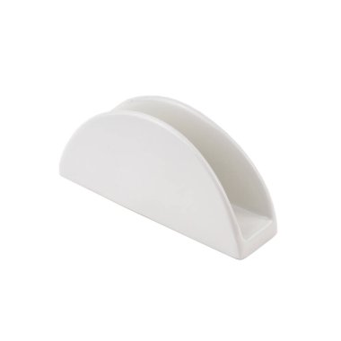 beyaz peçete tutacağı beyaz arkaplanda izole