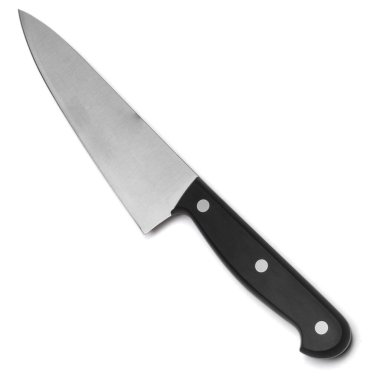 Beyaz bir arka plan üzerinde izole mutfak bıçağı