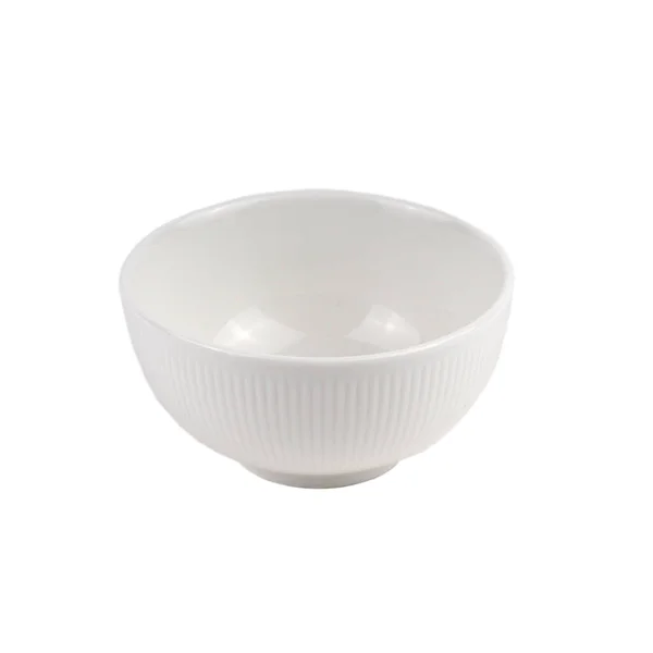 Taça Cerâmica Branca Isolada Sobre Fundo Branco — Fotografia de Stock
