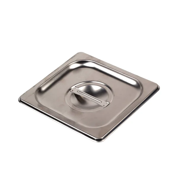 Steel Metal Lid White Background — Stock Photo, Image